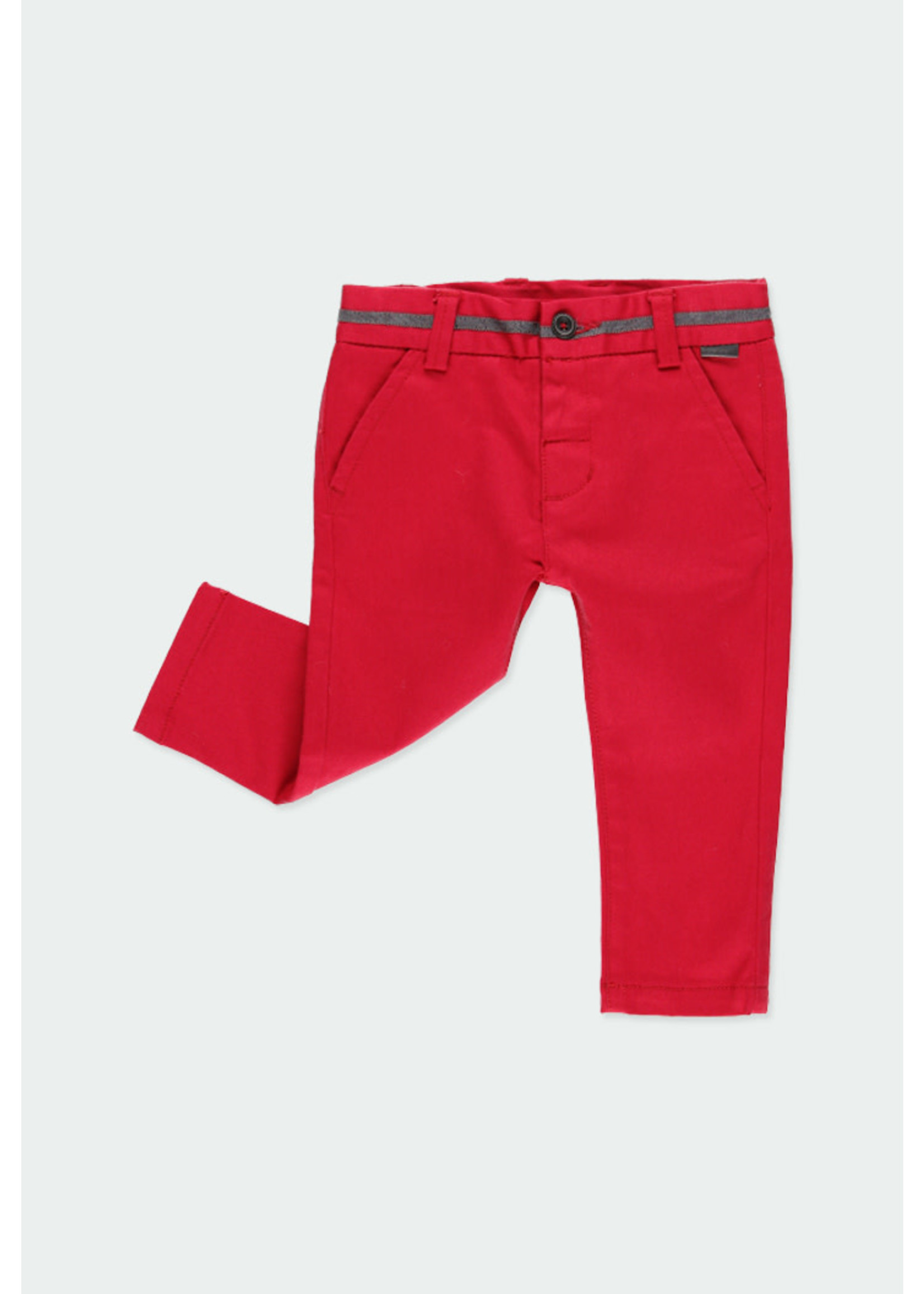 Boboli Stretch twill trousers for baby boy berry 711054