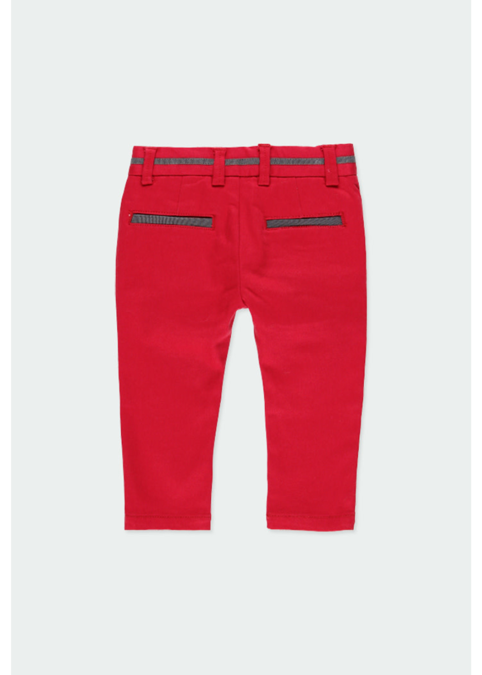 Boboli Stretch twill trousers for baby boy berry 711054