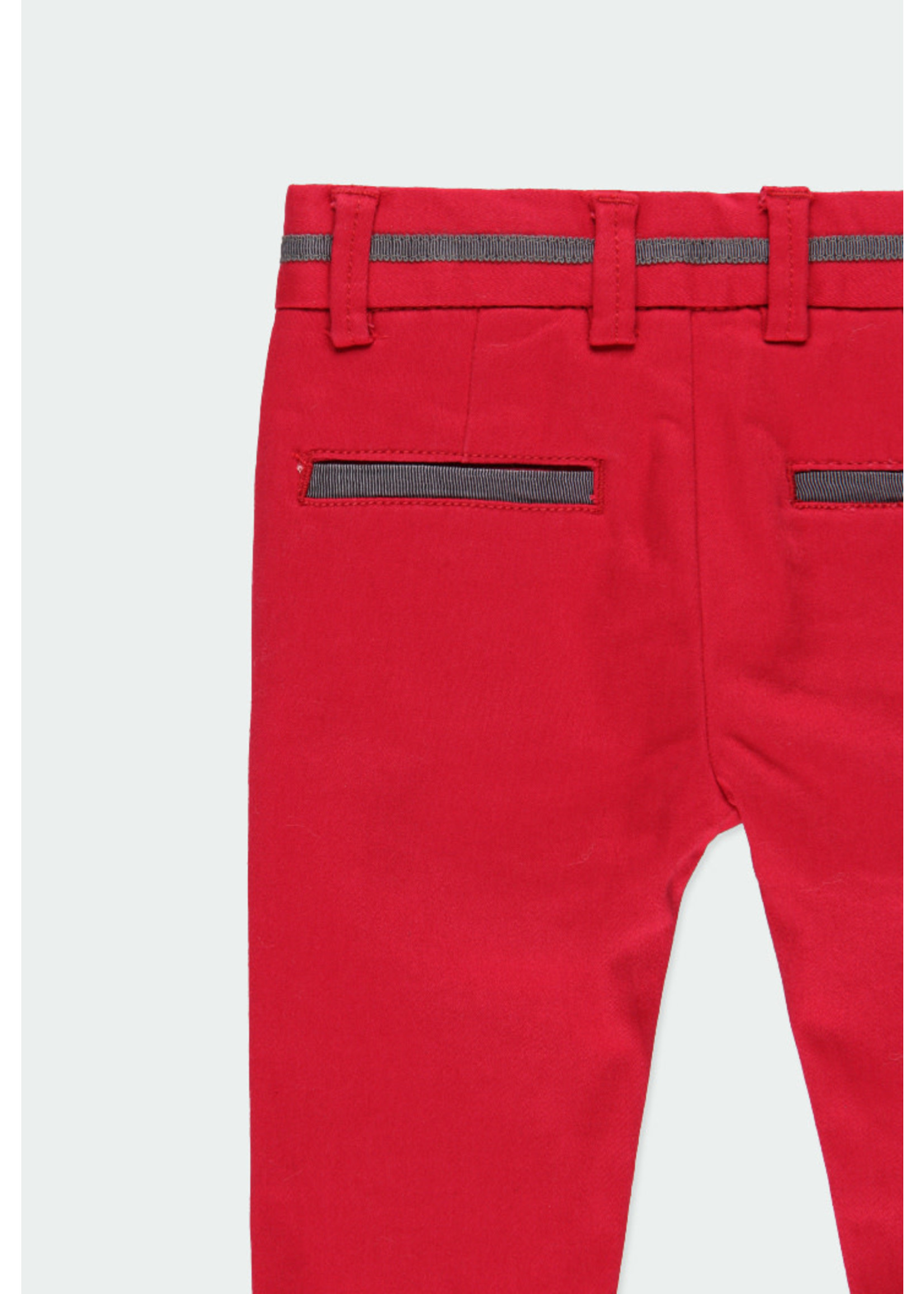 Boboli Stretch twill trousers for baby boy berry 711054