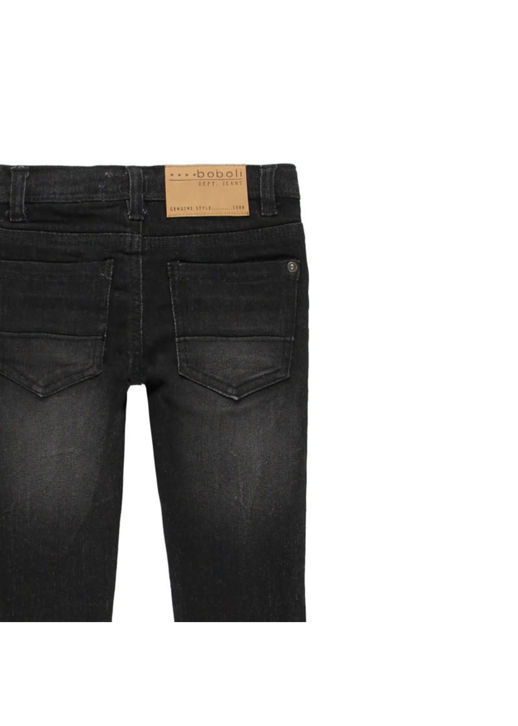 Boboli Boboli Denim stretch trousers for boy BLACK 590048