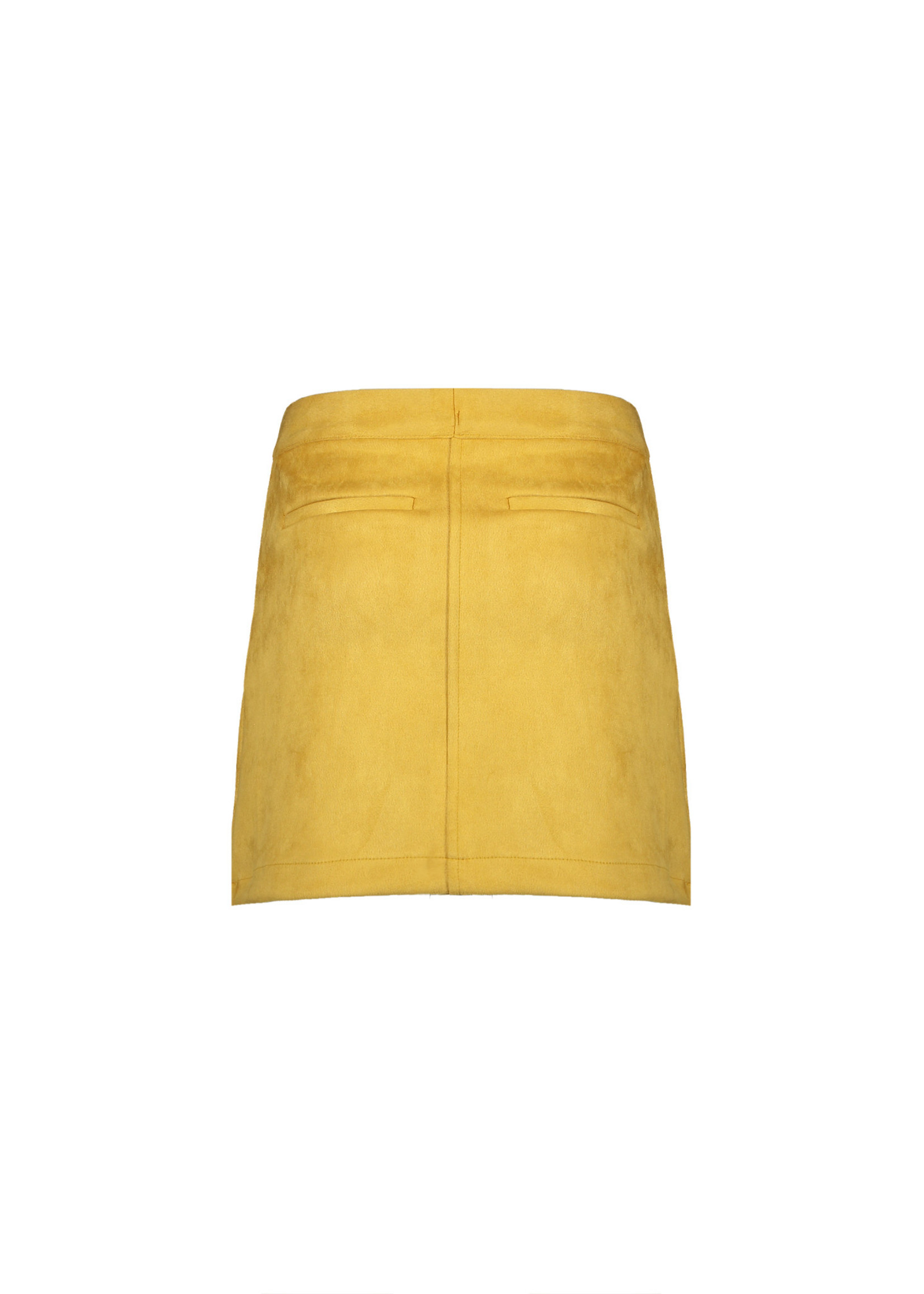 Nobell Nobell NishaB soft suede short A-line skirt with buttons Q008-3702 Yellow Gold