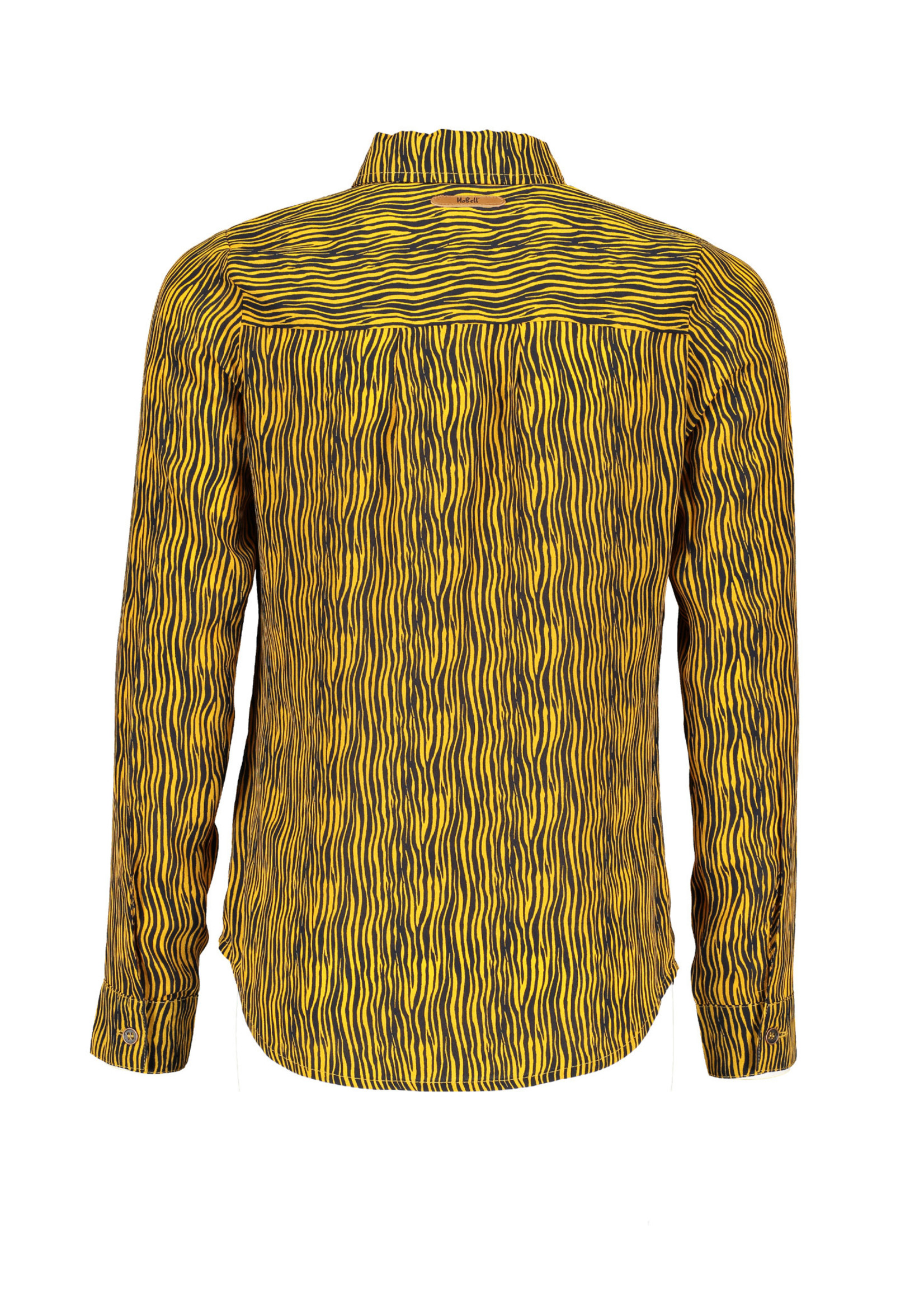 Nobell Nobell Tinka Zebra AOP blouse Q008-3100 Yellow Gold