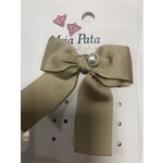 Meia Pata Meia Pata Strik met parel beige maat M