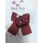 Meia Pata Meia Pata Strik met parel bordeaux maat S
