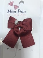 Meia Pata Meia Pata Strik met parel bordeaux maat S