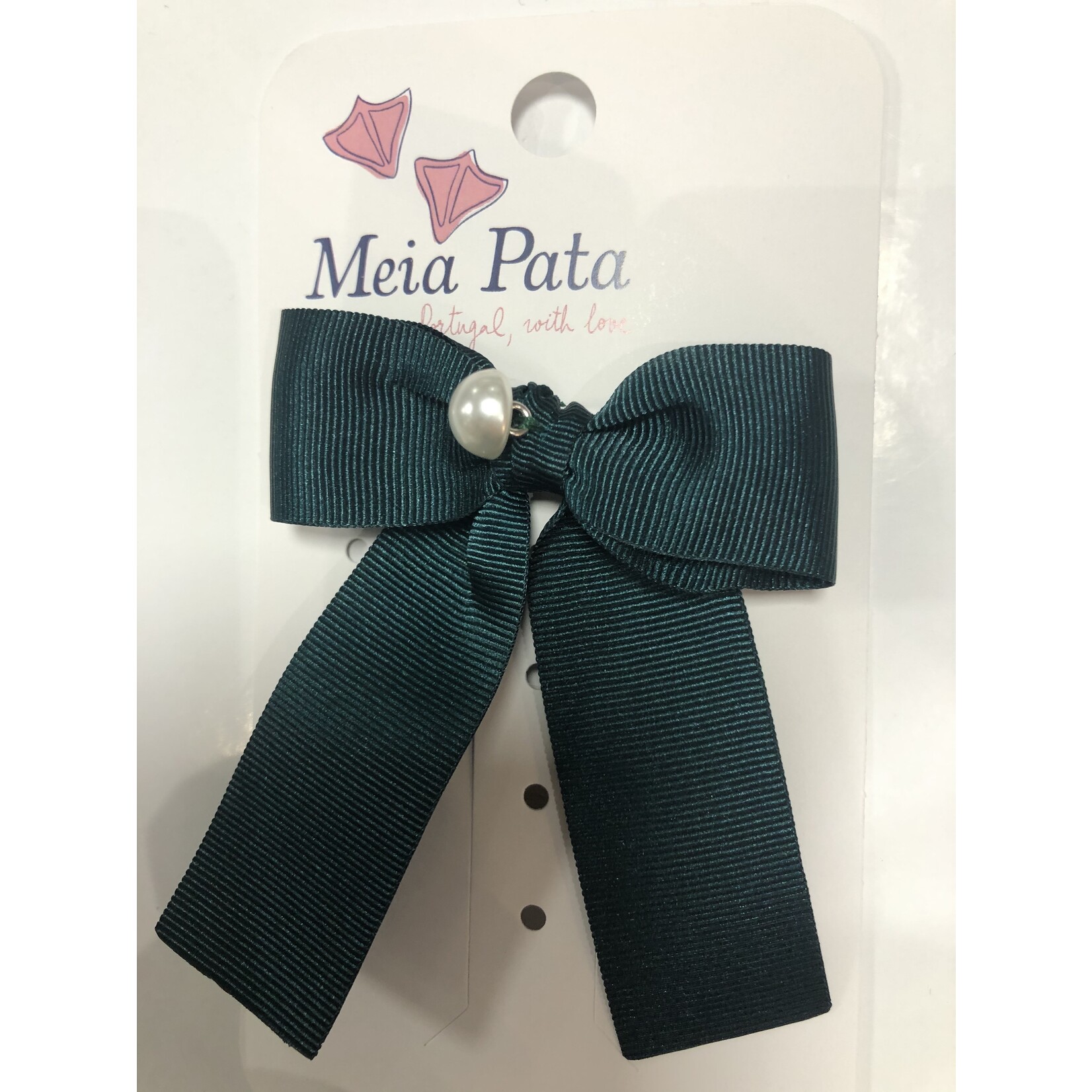 Meia Pata Meia Pata Strik met parel groen maat M