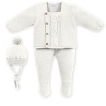 Mac Ilusion Mac Ilusion Traje 3P Canesú "PLUMI MEL" Crudo