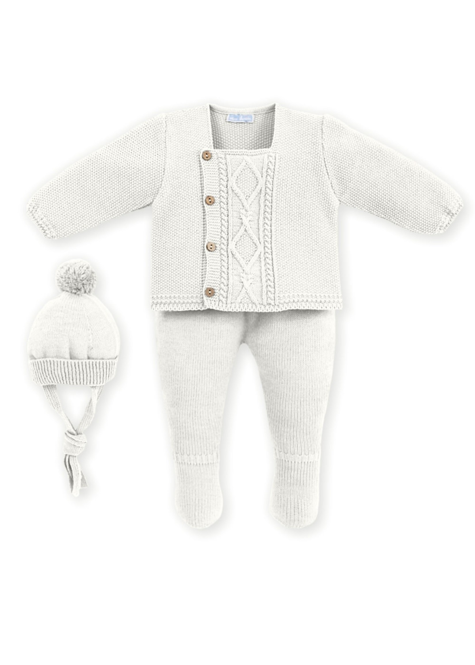 Mac Ilusion Mac Ilusion Traje 3P Canesú "PLUMI MEL" Crudo