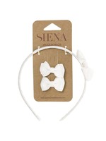 Siena Siena Set diadeem en strikjes wit