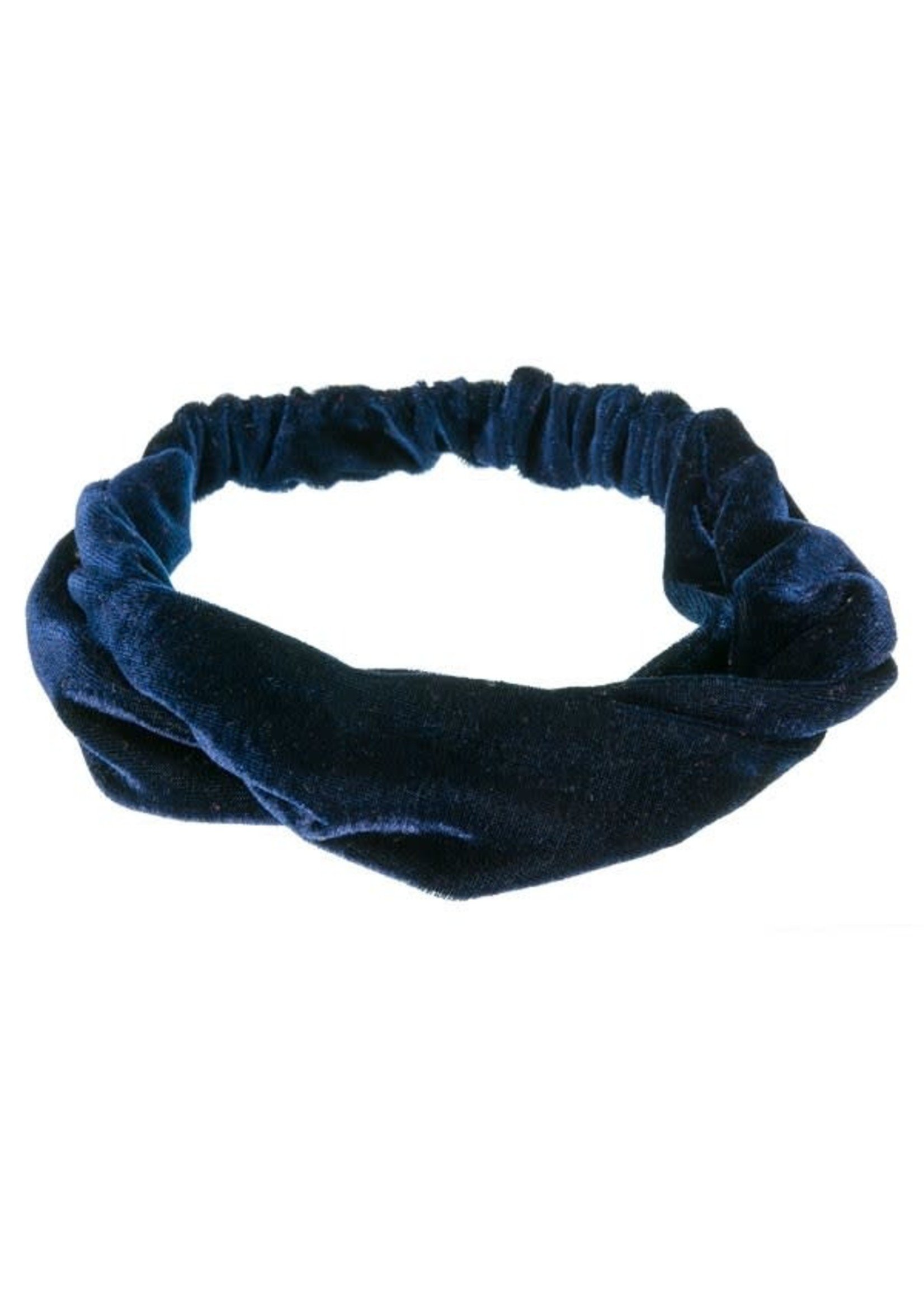 Siena Haarband fluweel donkerblauw