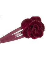 Siena Siena knipje fluweel roosje bordeaux