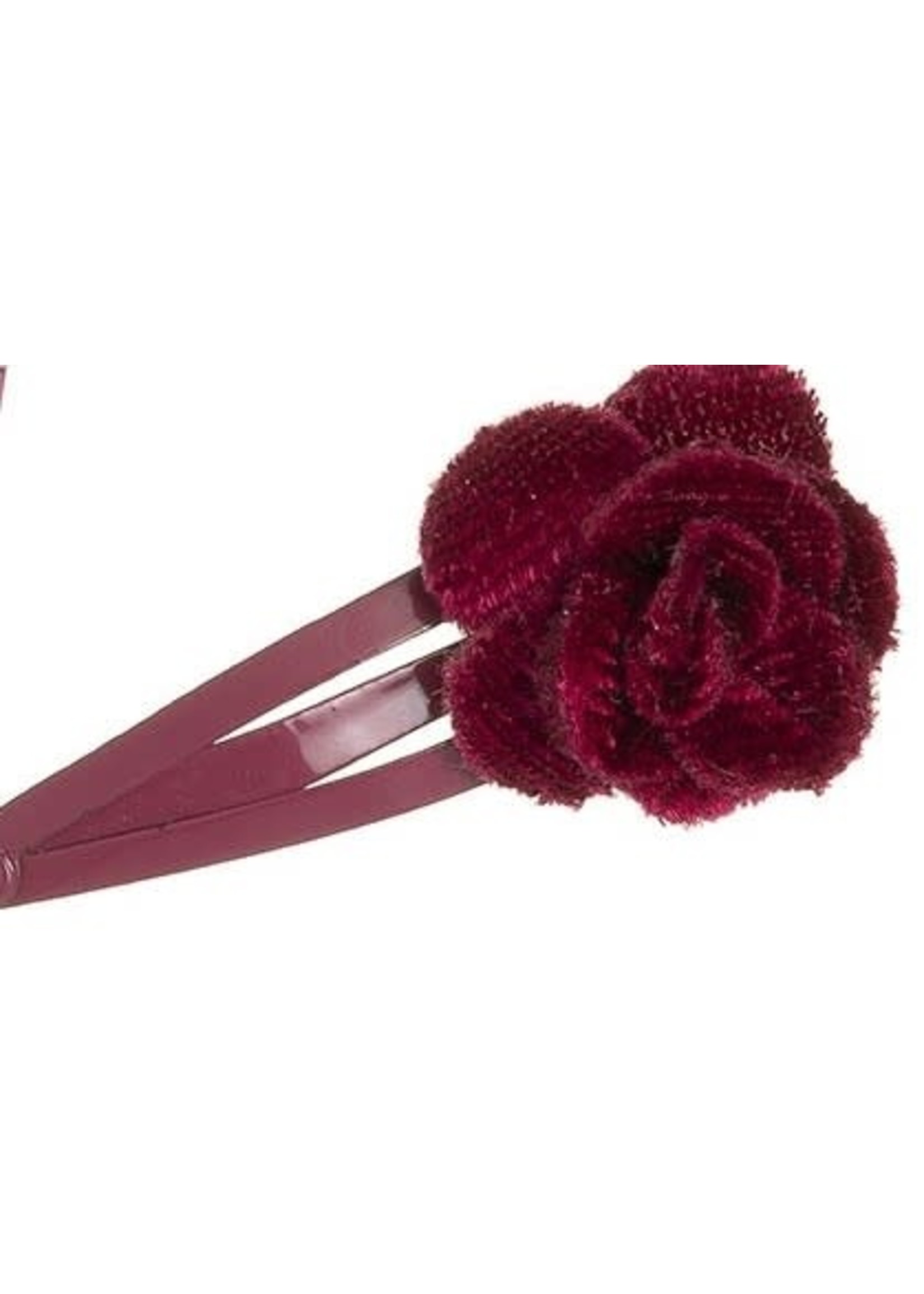 Siena Siena knipje fluweel roosje bordeaux