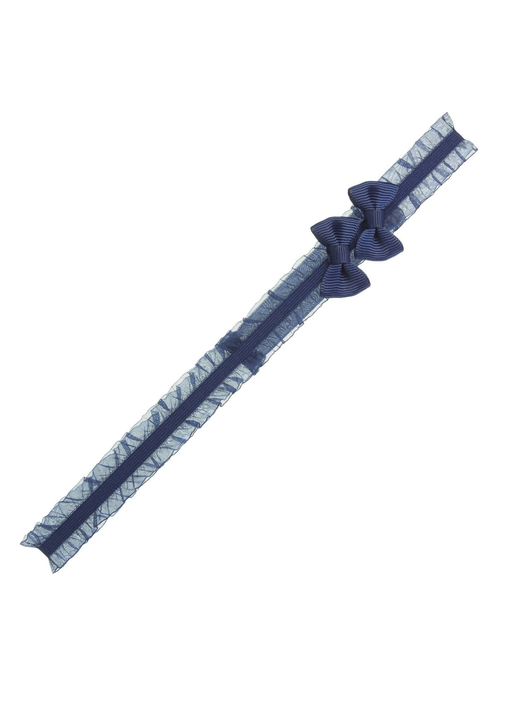 Siena Siena haarband  donkerblauw met 2 strikjes