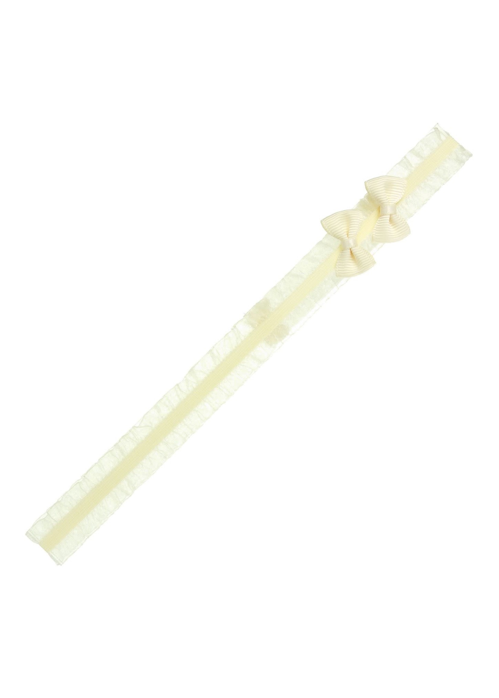 Siena Siena haarband  off white met 2 strikjes