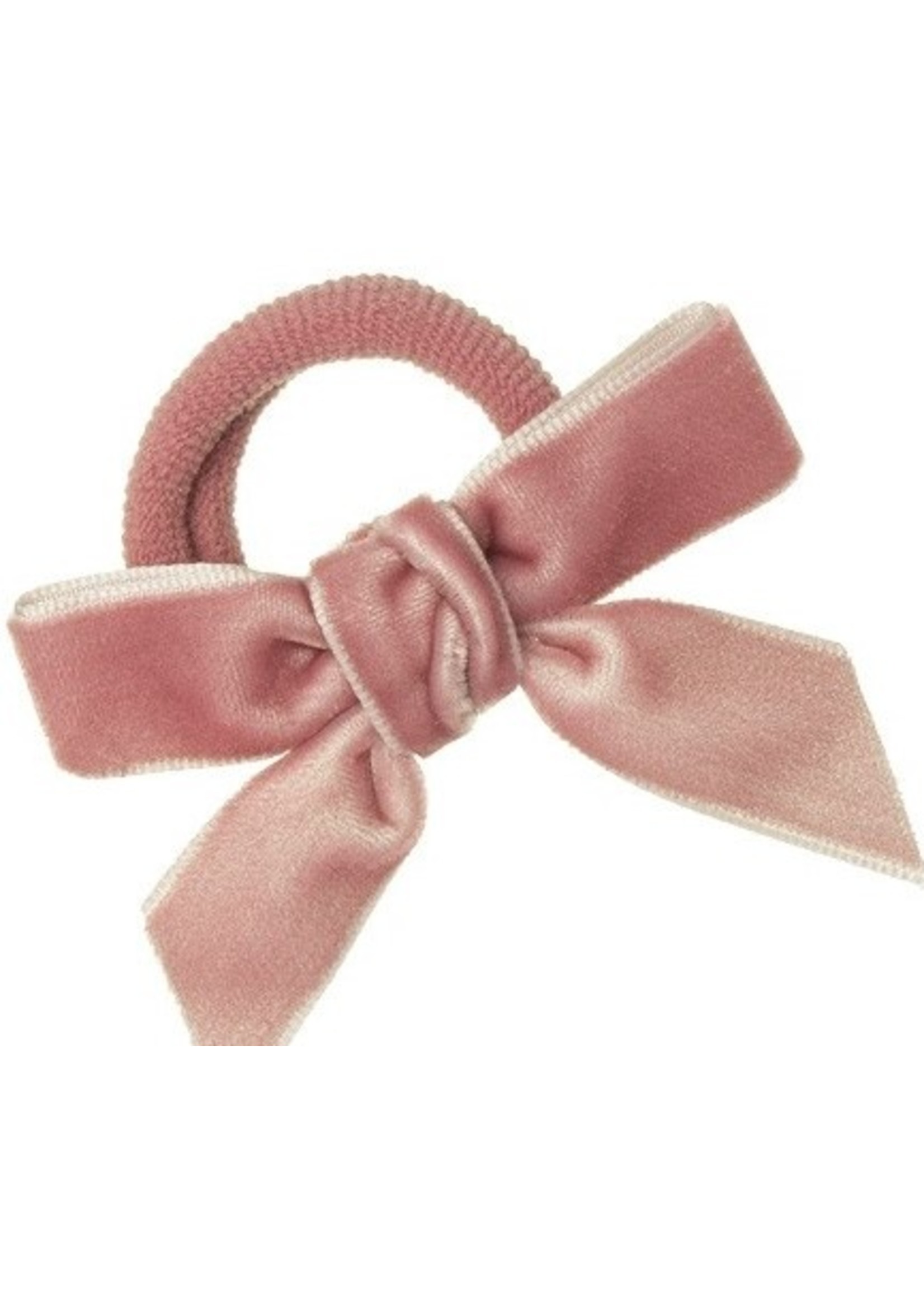 Siena Siena elastiek  oud roze met fluwelen strik