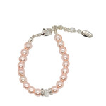 Rian Rian Parel armbandje roze met steentje