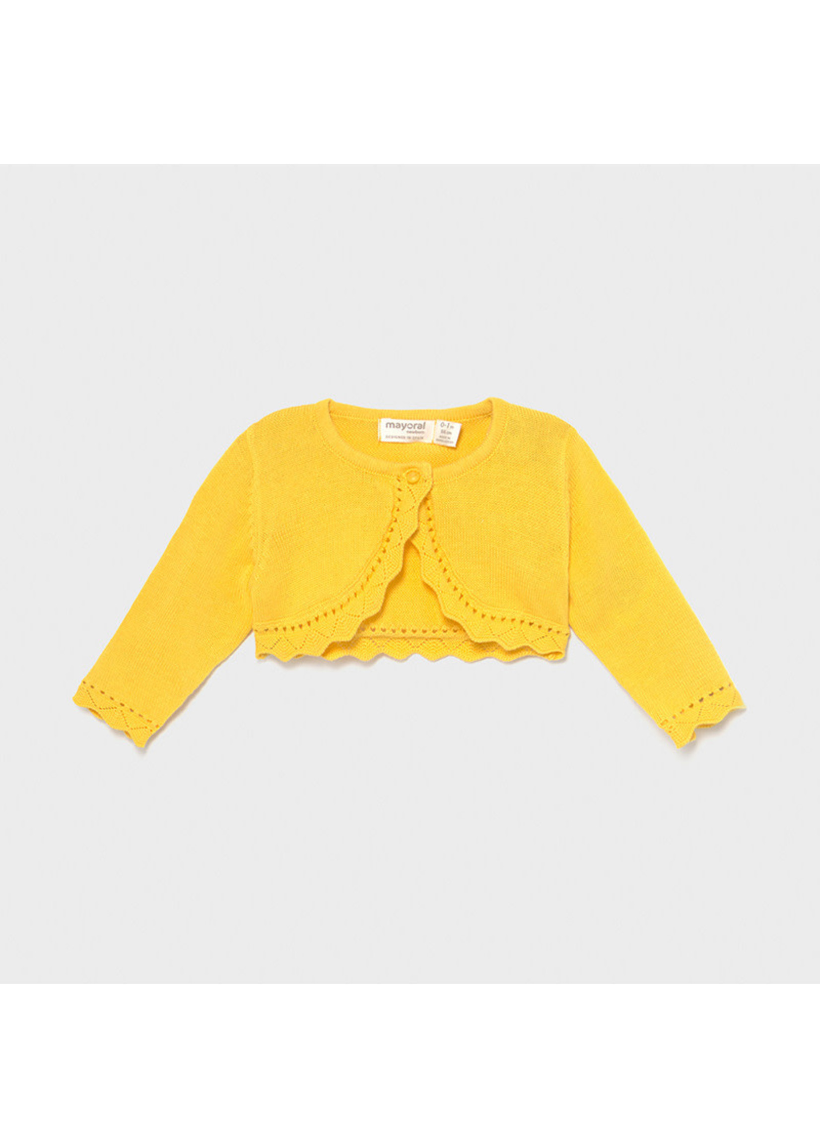 Mayoral Mayoral Basic knit cardigan Yellow - 21 00318