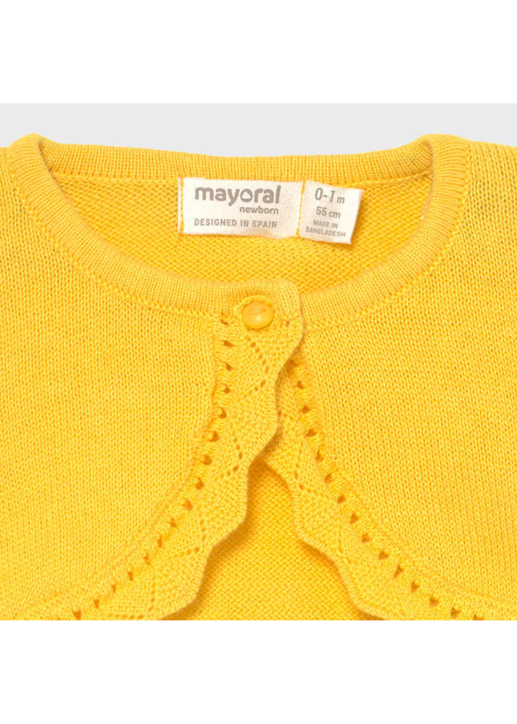 Mayoral Mayoral Basic knit cardigan Yellow - 21 00318
