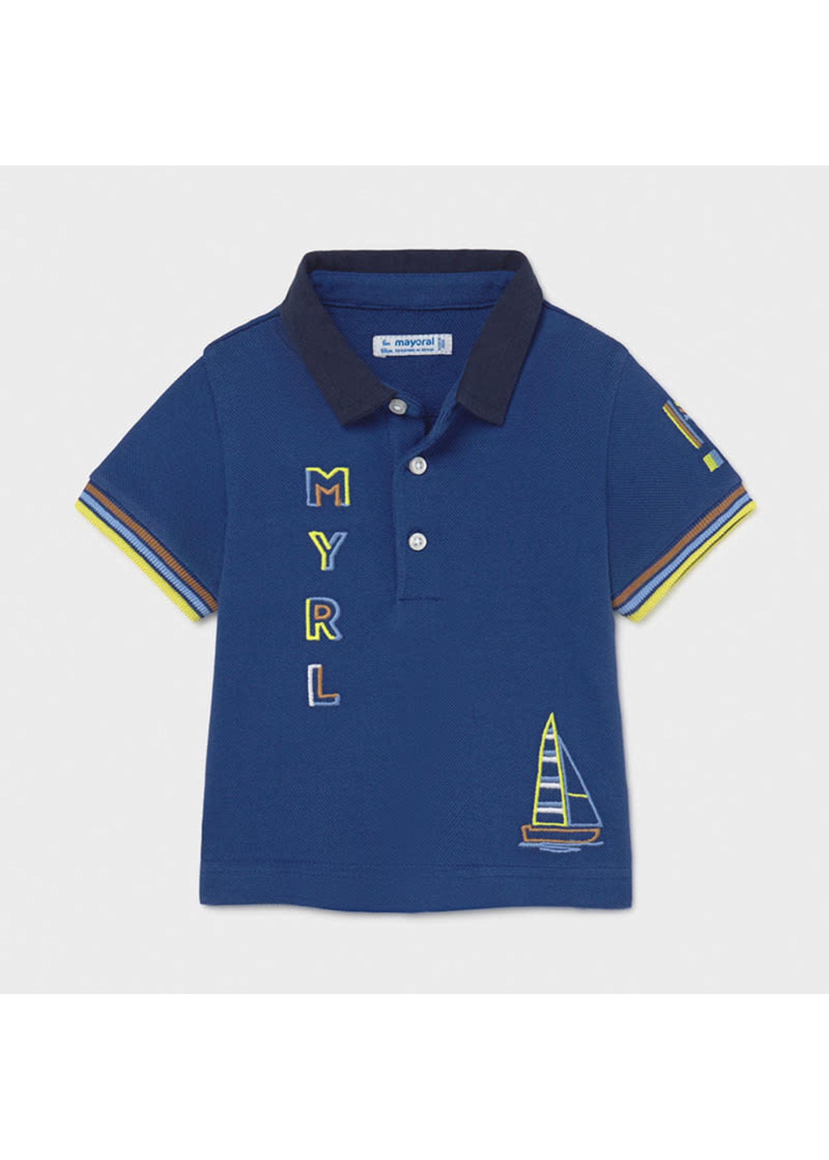 Mayoral Mayoral s/s embroided polo Overseas - 21 01109