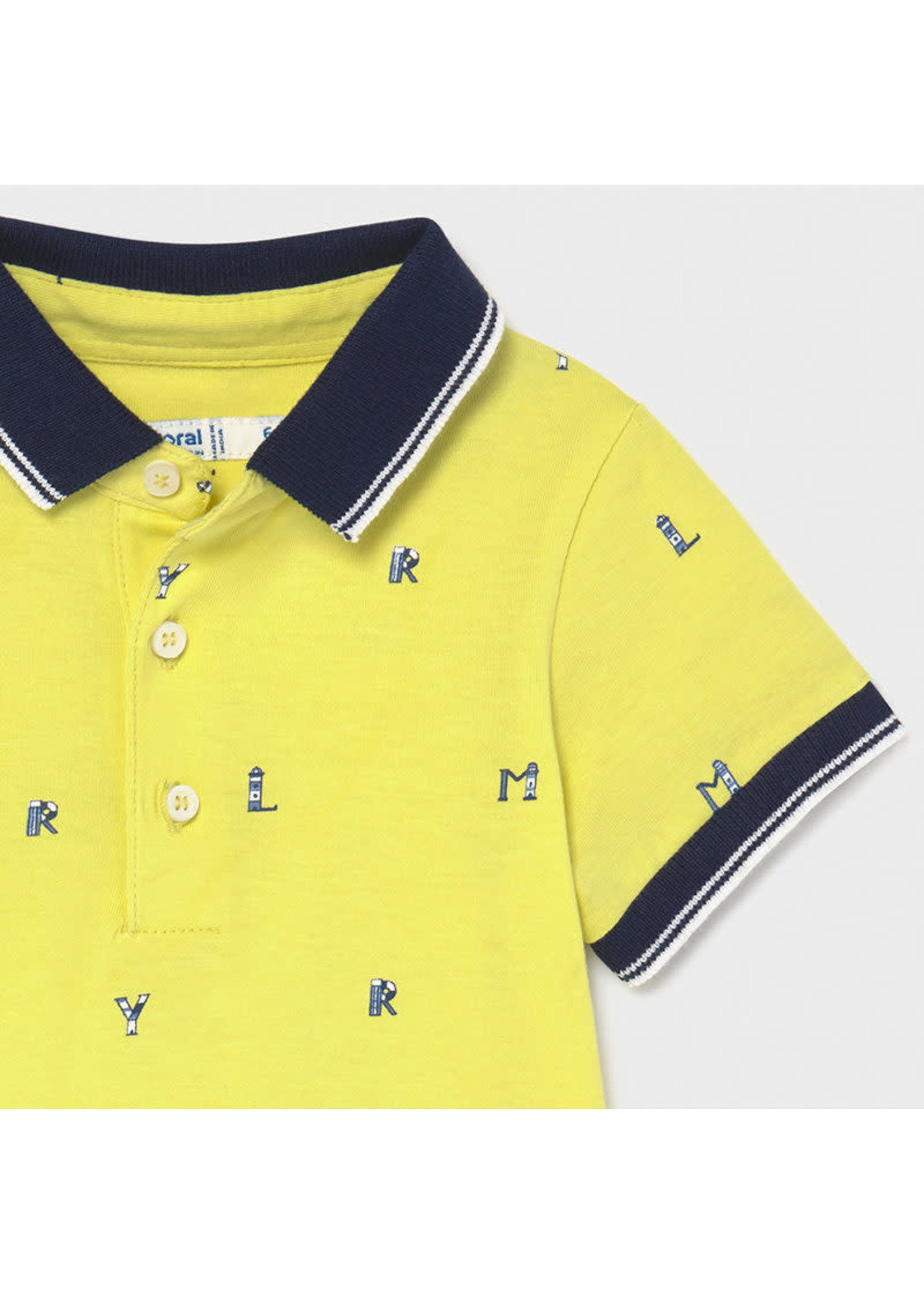 Mayoral Mayoral Printed polo yellow