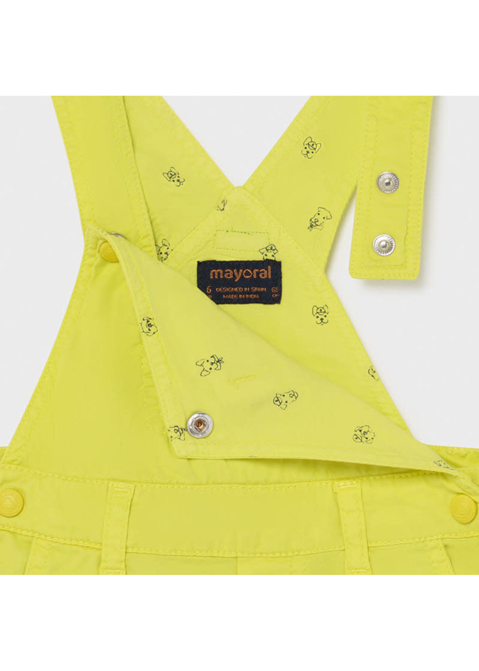 Mayoral Mayoral Twill short overalls Lime - 21 01663