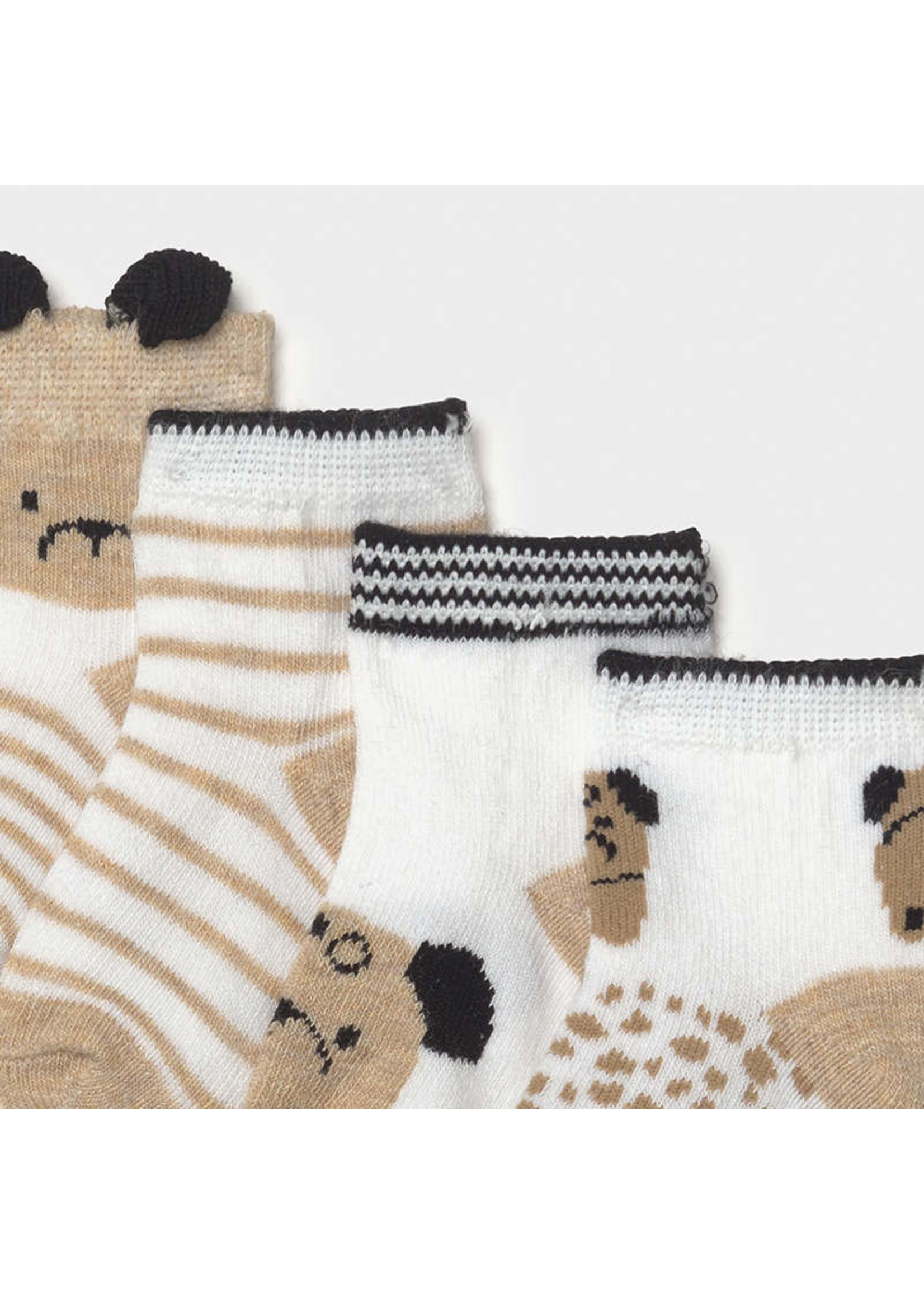Mayoral Mayoral 4pc set socks Caramel - 21 09360