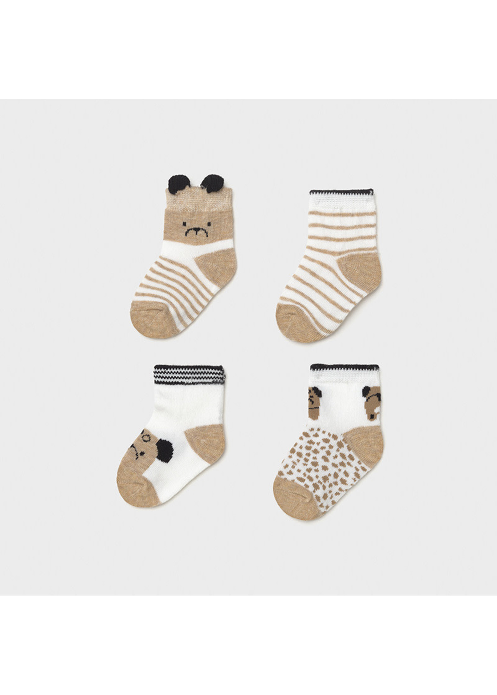 Mayoral Mayoral 4pc set socks Caramel - 21 09360