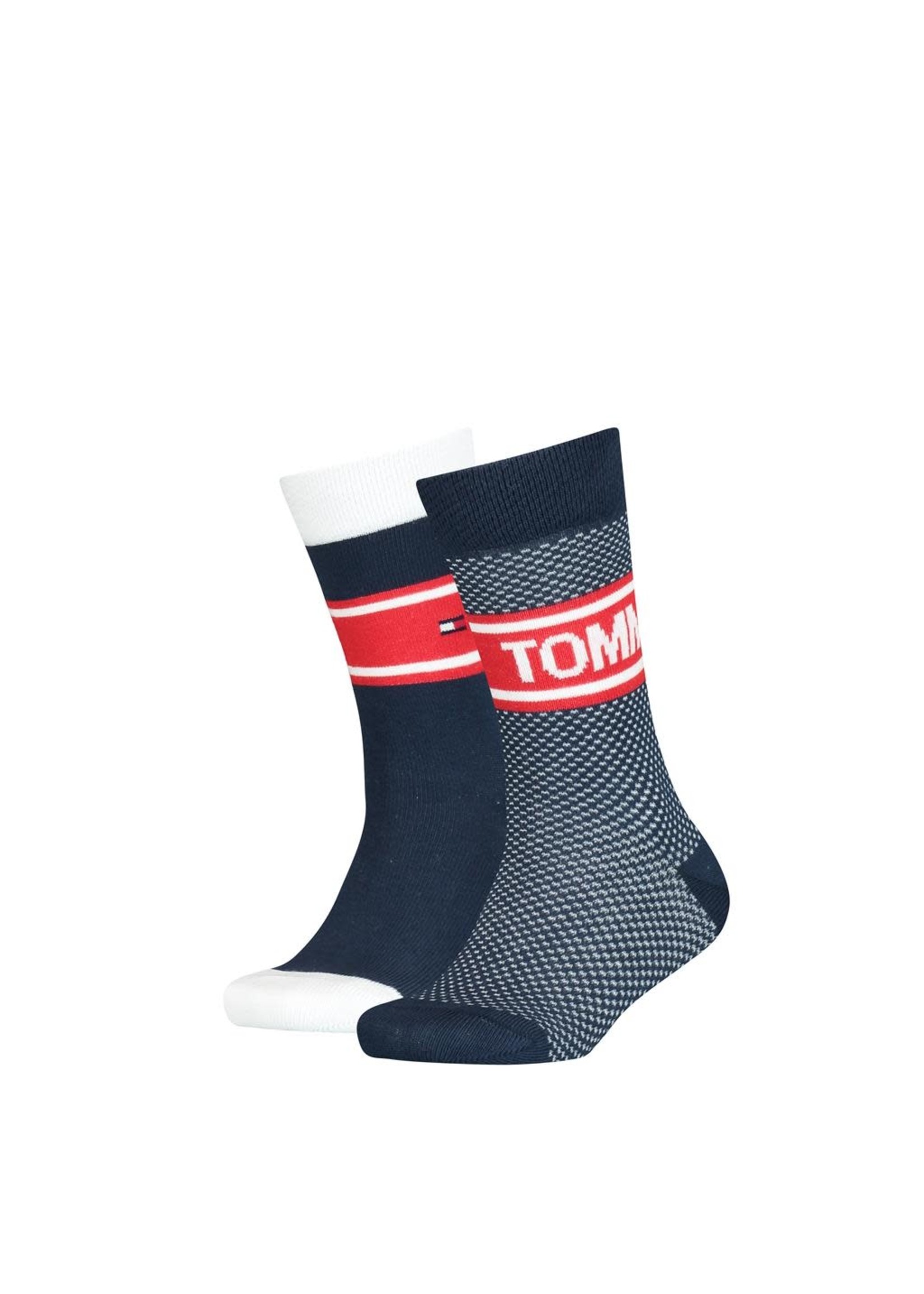 Tommy Hilfiger Tommy Hilfiger Sokken rood  donkerblauw rood 2 paar