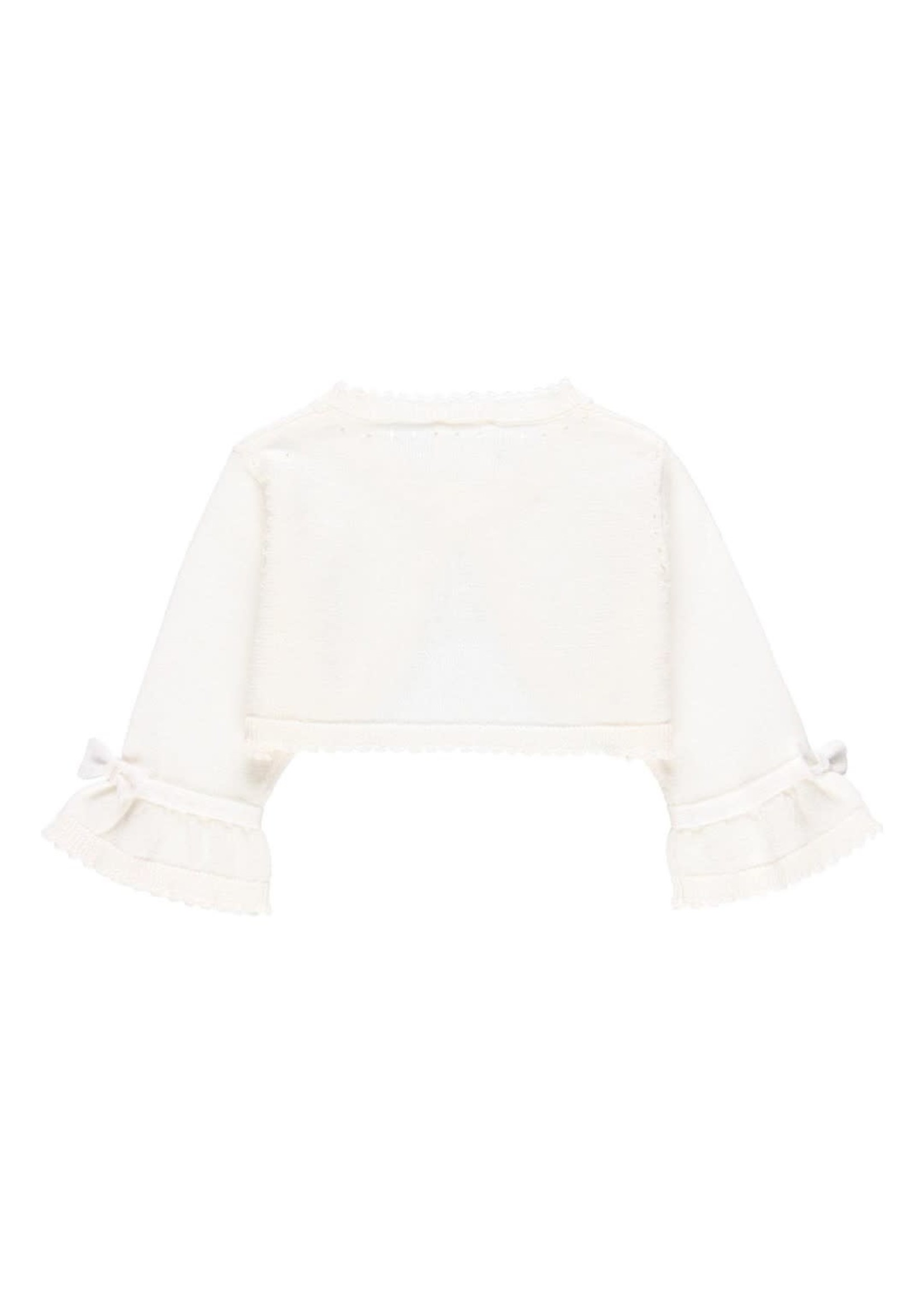 Boboli Bolero for baby girl off white 702065