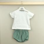 Babidu Babidu PUCKERED COLLAR  GREEN