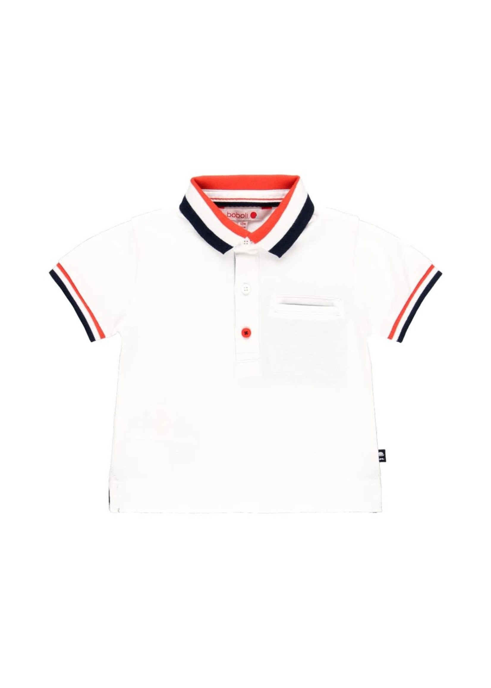 Boboli Pique polo for baby boy WHITE 712224