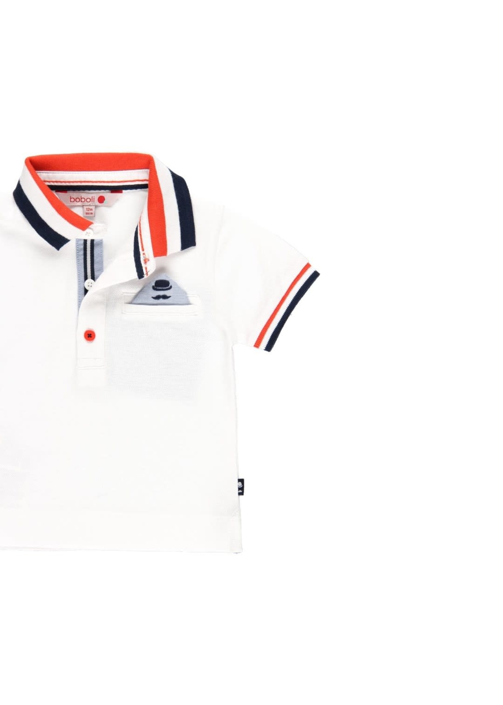 Boboli Pique polo for baby boy WHITE 712224