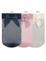 Condor Sokje  oud roze open gewerkt met strik