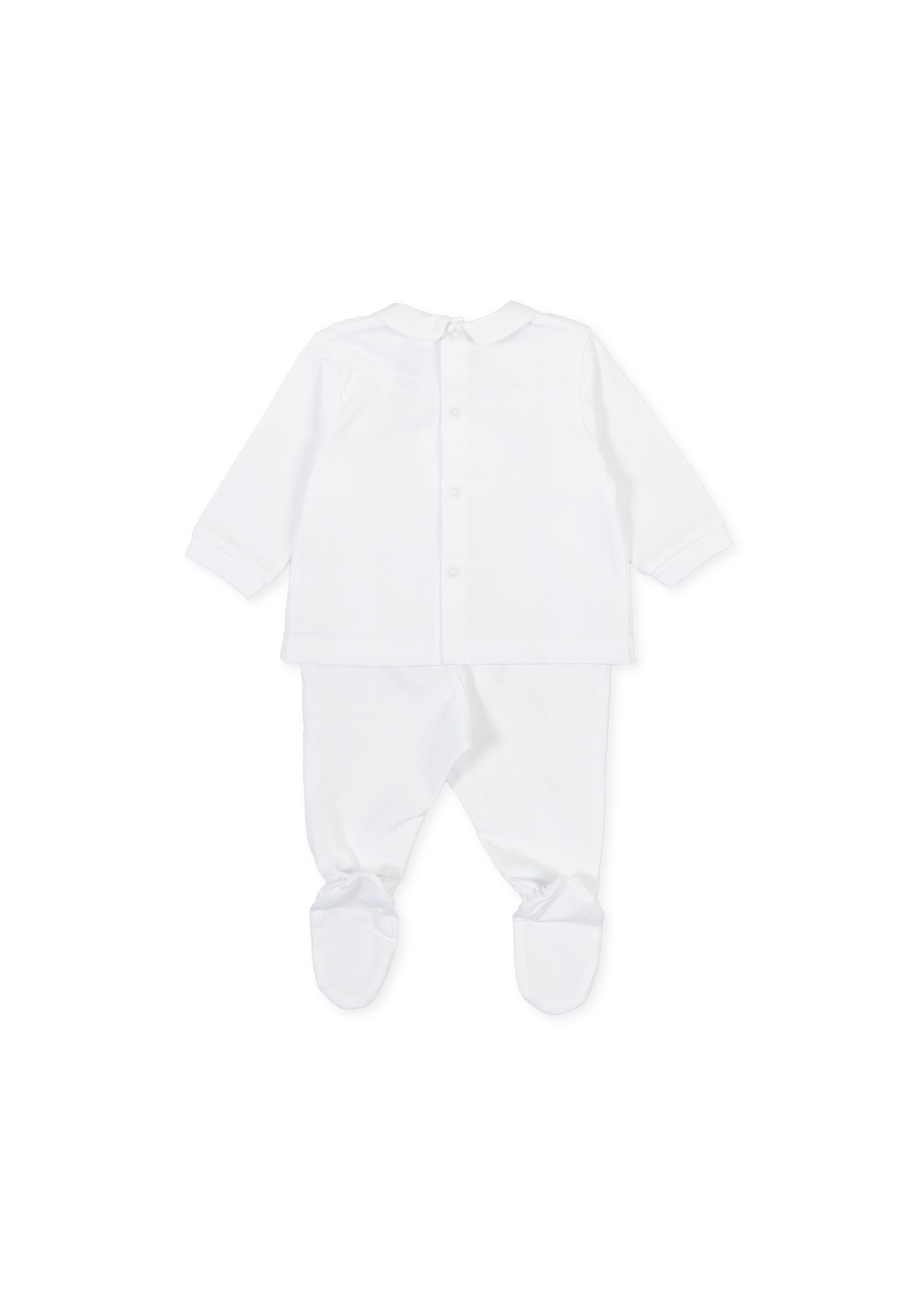 Tutto Piccolo Tutto Piccolo 2 PCS PYJAMA WITH FEET P.New born OPTICAL WHITE