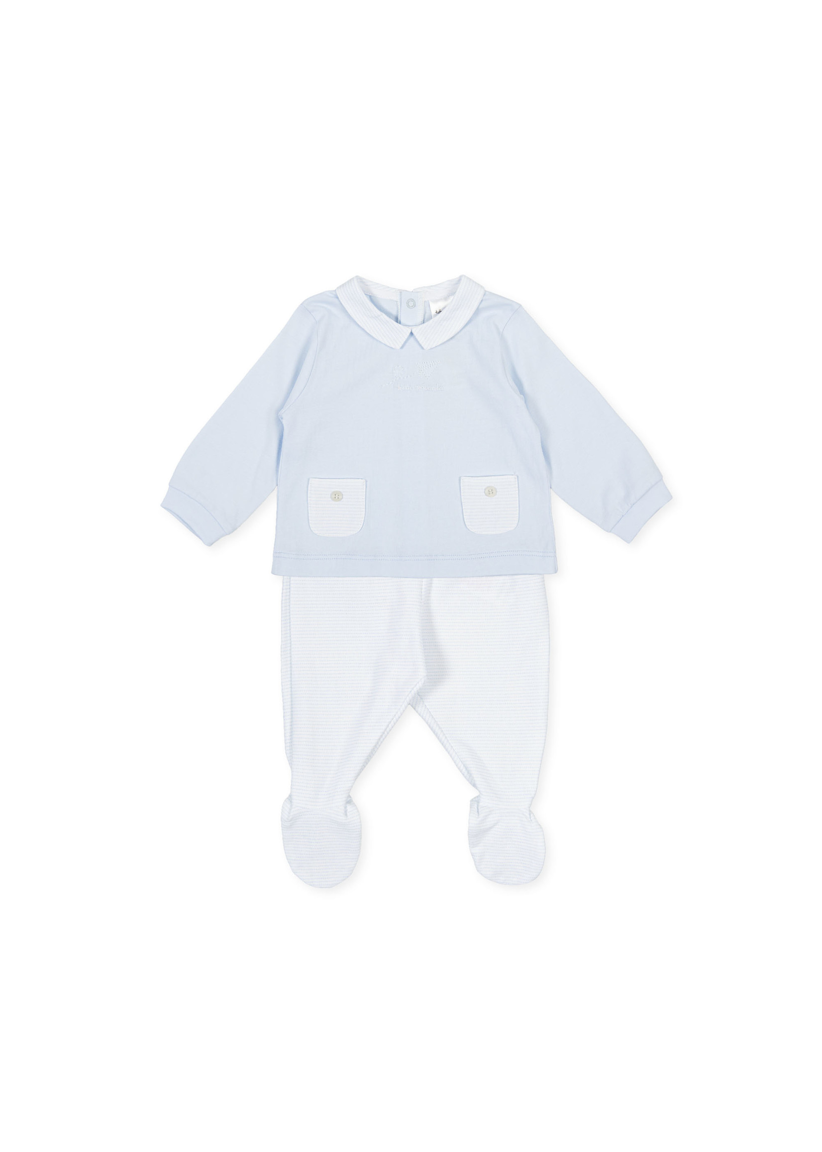 Tutto Piccolo Tutto Piccolo 2 PCS PYJAMA WITH FEET P.Alegrias SKY BLUE