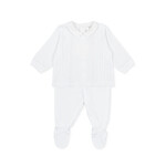Tutto Piccolo Tutto Piccolo 2 PCS PYJAMA WITH FEET P.New born OPTICAL WHITE S21
