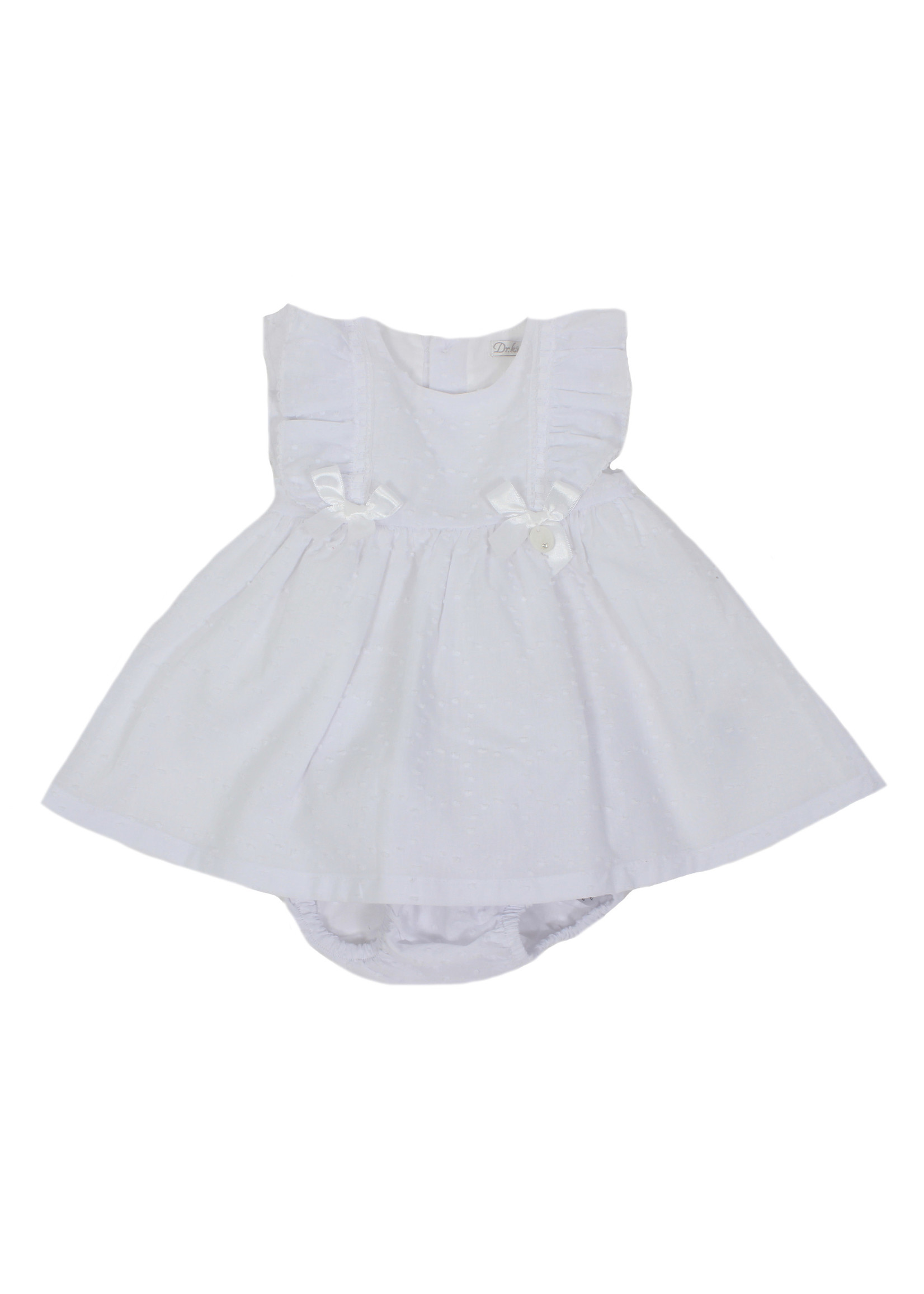Dr Kid Dr Kid Dress + Panties (Newborn) 000-Branco-DK106