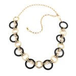 Riem  goud/zwart met schakels