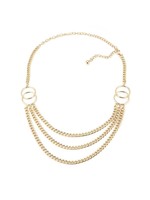 Riem  goud met schakels  groot en klein