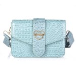Tas  mint groen  croco met goud slotje