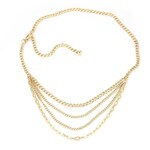 Riem  goud met dubbel laag ketting