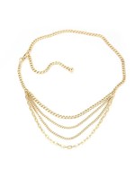 Riem  goud met dubbel laag ketting