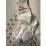 Meia Pata Meia Pata Short Socks Tule Bow With Pearls 01 White