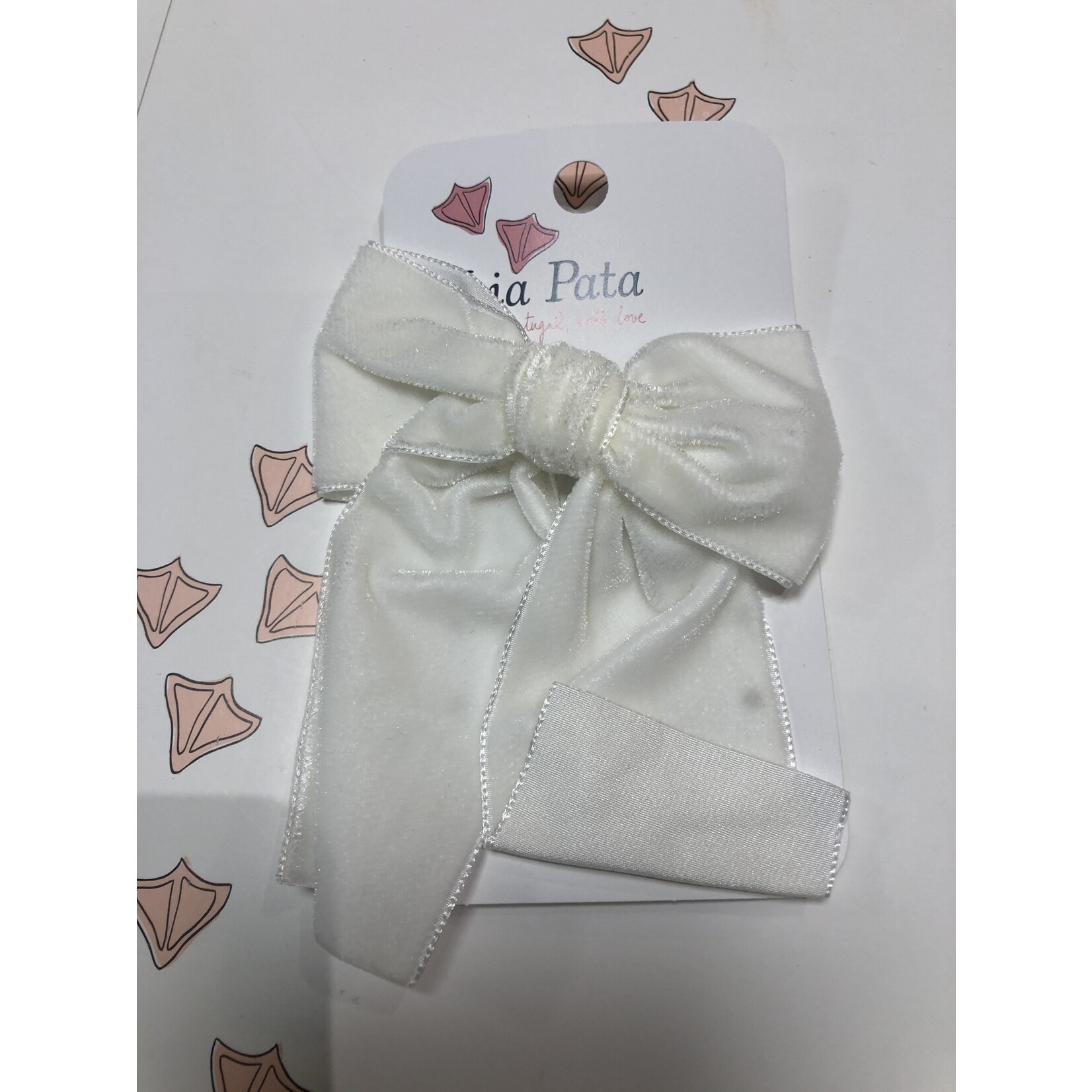 Meia Pata Meia Pata Velvet Hair Tie 35 Ivory