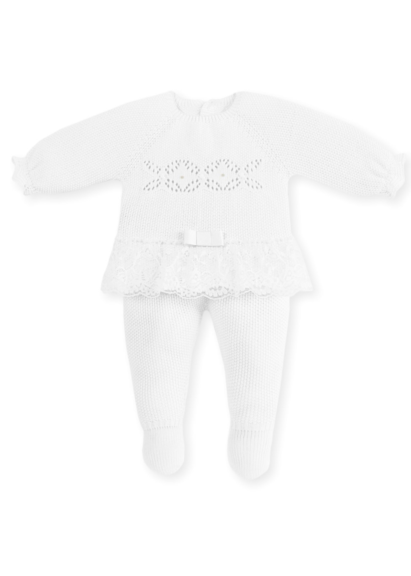 Mac Ilusion Mac Ilusion Traje 2P PURA DELICADEZA Bordado a mano Blanco