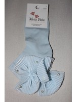 Meia Pata Meia Pata Short Socks Tule Bow With Pearls 11 Baby Blue