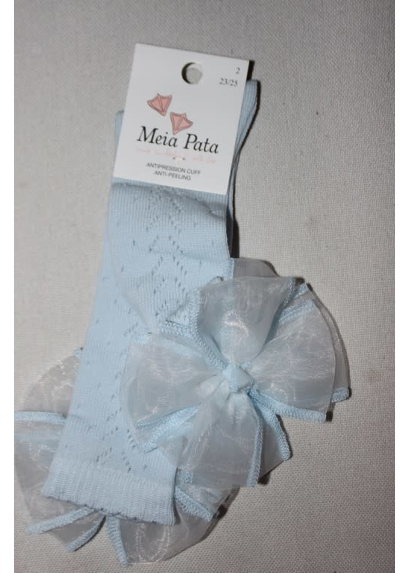 Meia Pata Meia Pata Kneesocks New Spike With Organza Bow 11 Baby Blue