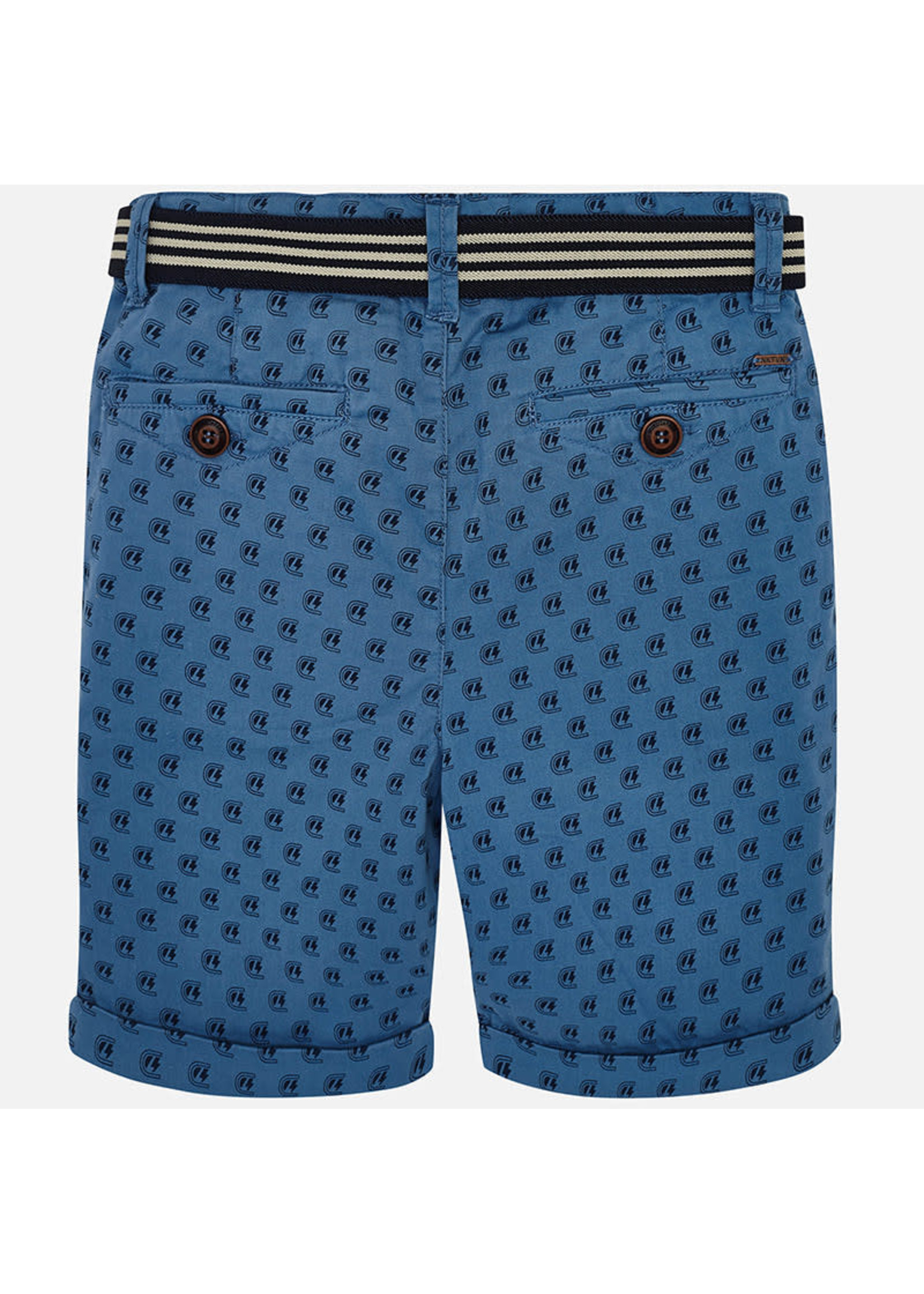 Mayoral Mayoral Printed shorts with belt Blue - 06230