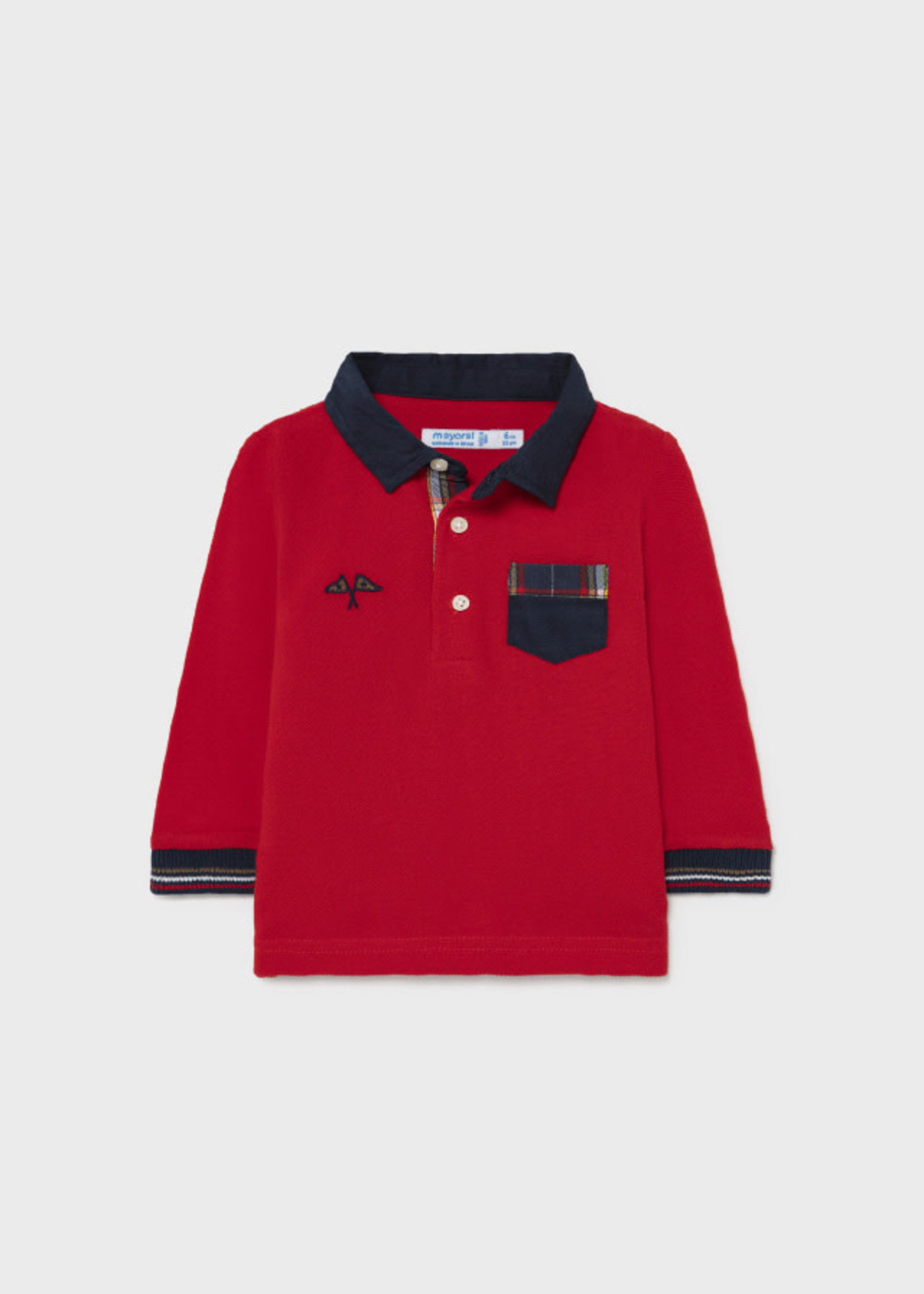 Mayoral Mayoral L/s Polo Red - 21 02139