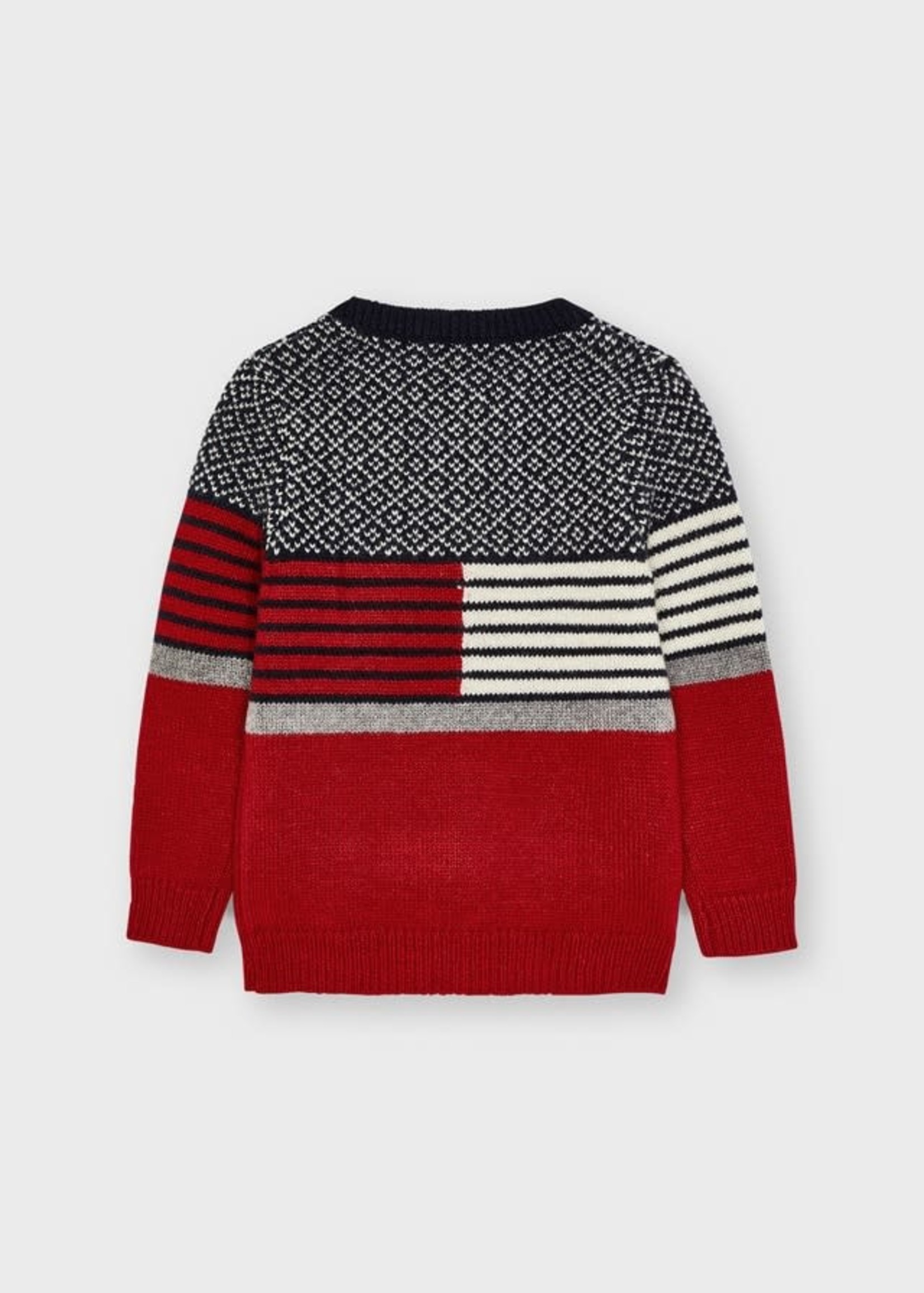 Mayoral Mayoral Block sweater Red mix - 21 04358